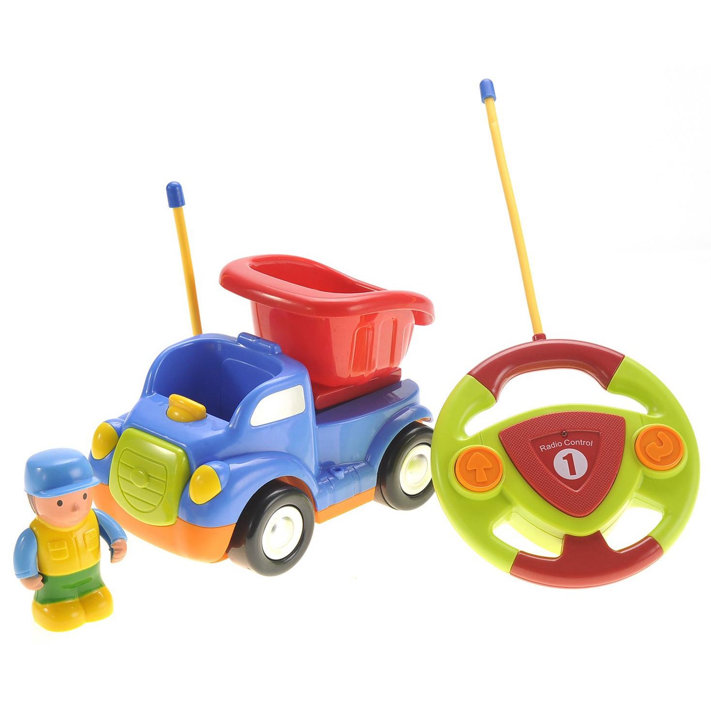 Kalart Cartoon RC Construction Car For Kids (Blue)