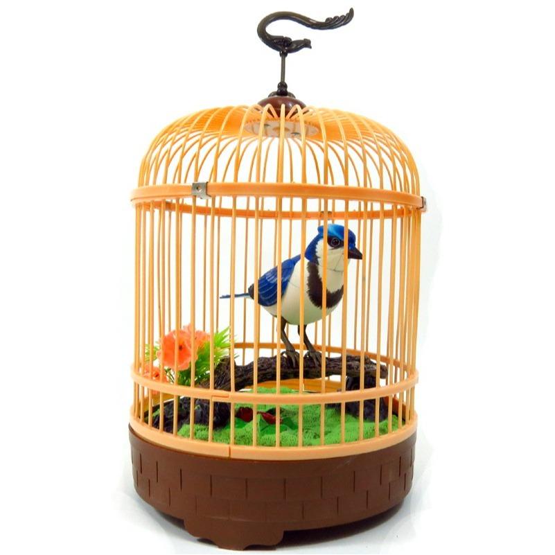 Kalart Singing & Chirping Bird In Cage - Realistic Sounds & Movements (Blue)