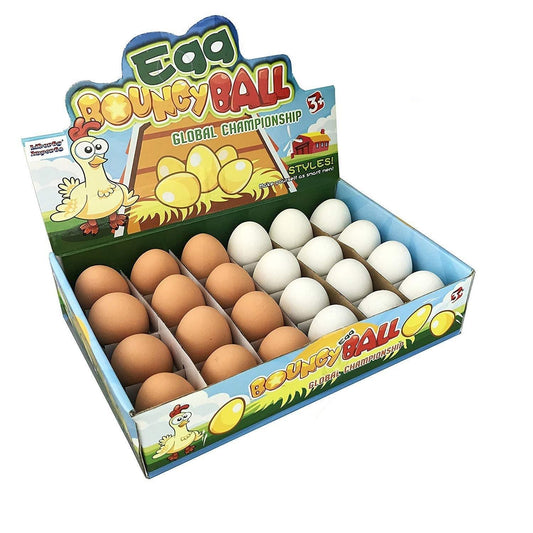 Kalart Realistic Fake Rubber Bouncy Eggs (24 Eggs Per Pack)