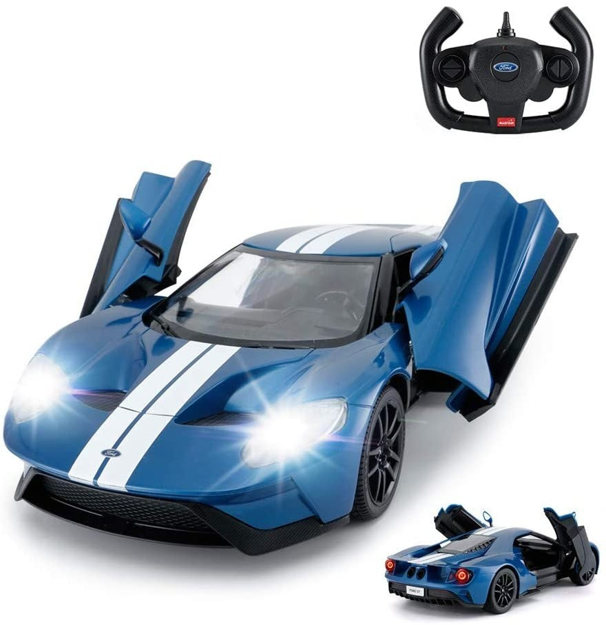 1/14 Ford GT Remote Control RC Race Toy Car For Kids, Open Doors By Manual, Blue