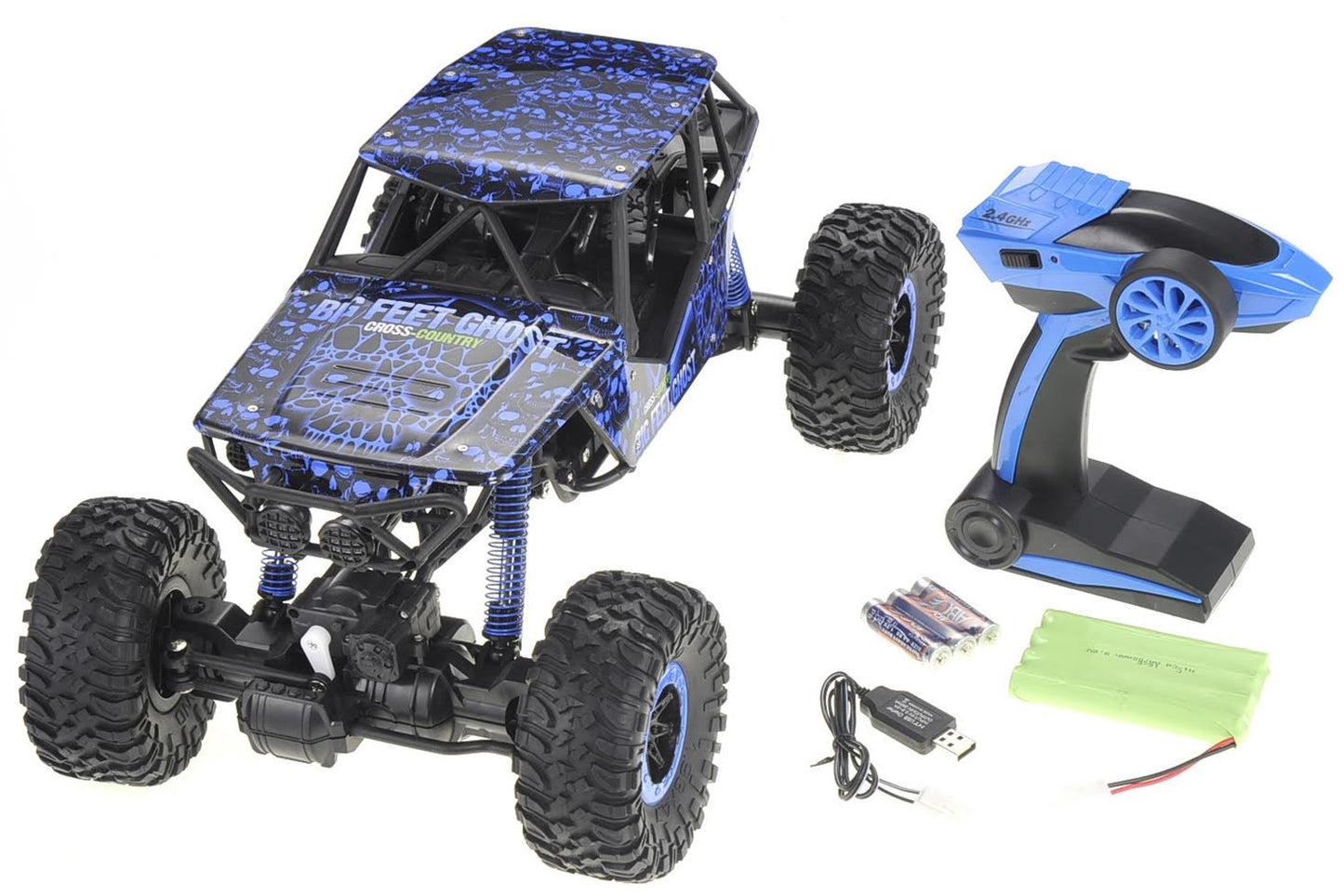 1:10 RC 2.4G 4WD Rally Rock Crawler Car (Blue)