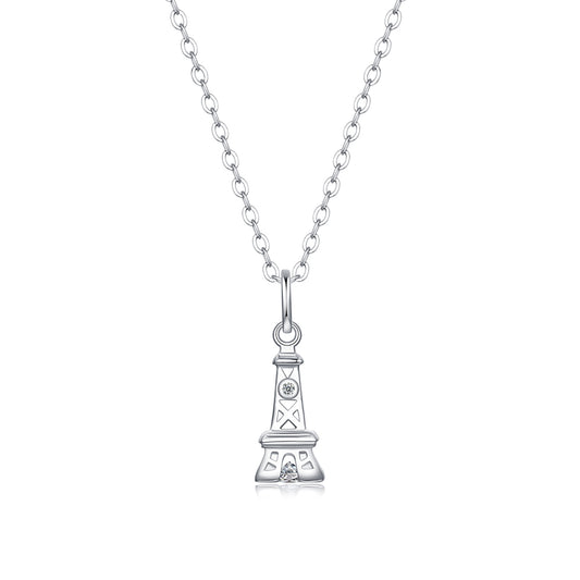 Moissanite Necklace on S925 Silver Chain: Timeless Elegance(GZJZ-N12356-2.5)