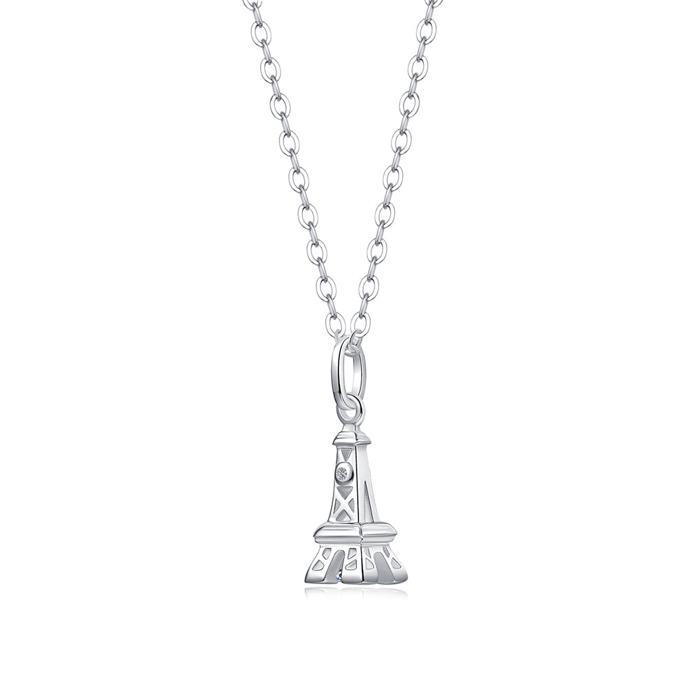 Moissanite Necklace on S925 Silver Chain: Timeless Elegance(GZJZ-N12356-2.5)