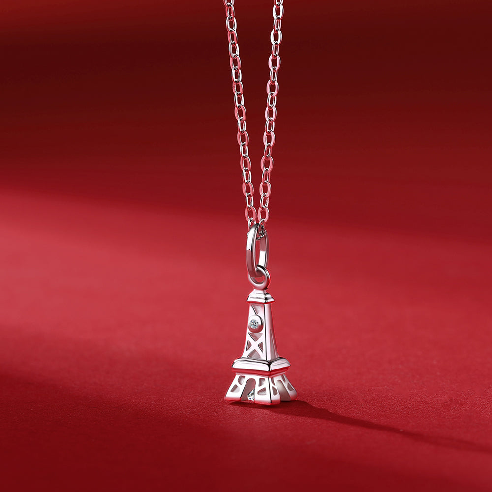 Moissanite Necklace on S925 Silver Chain: Timeless Elegance(GZJZ-N12356-2.5)