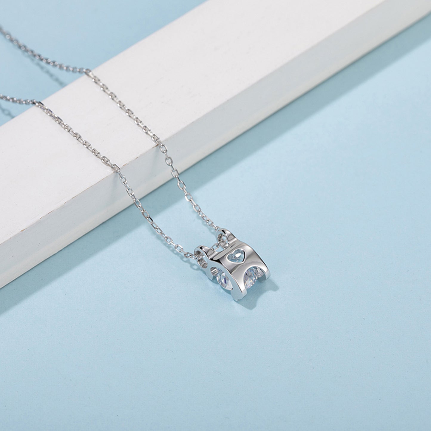 S925 Silver Moissanite Necklace with 1ct/2ct Brilliance, Eternal Charm(GZMSYP-O04A)