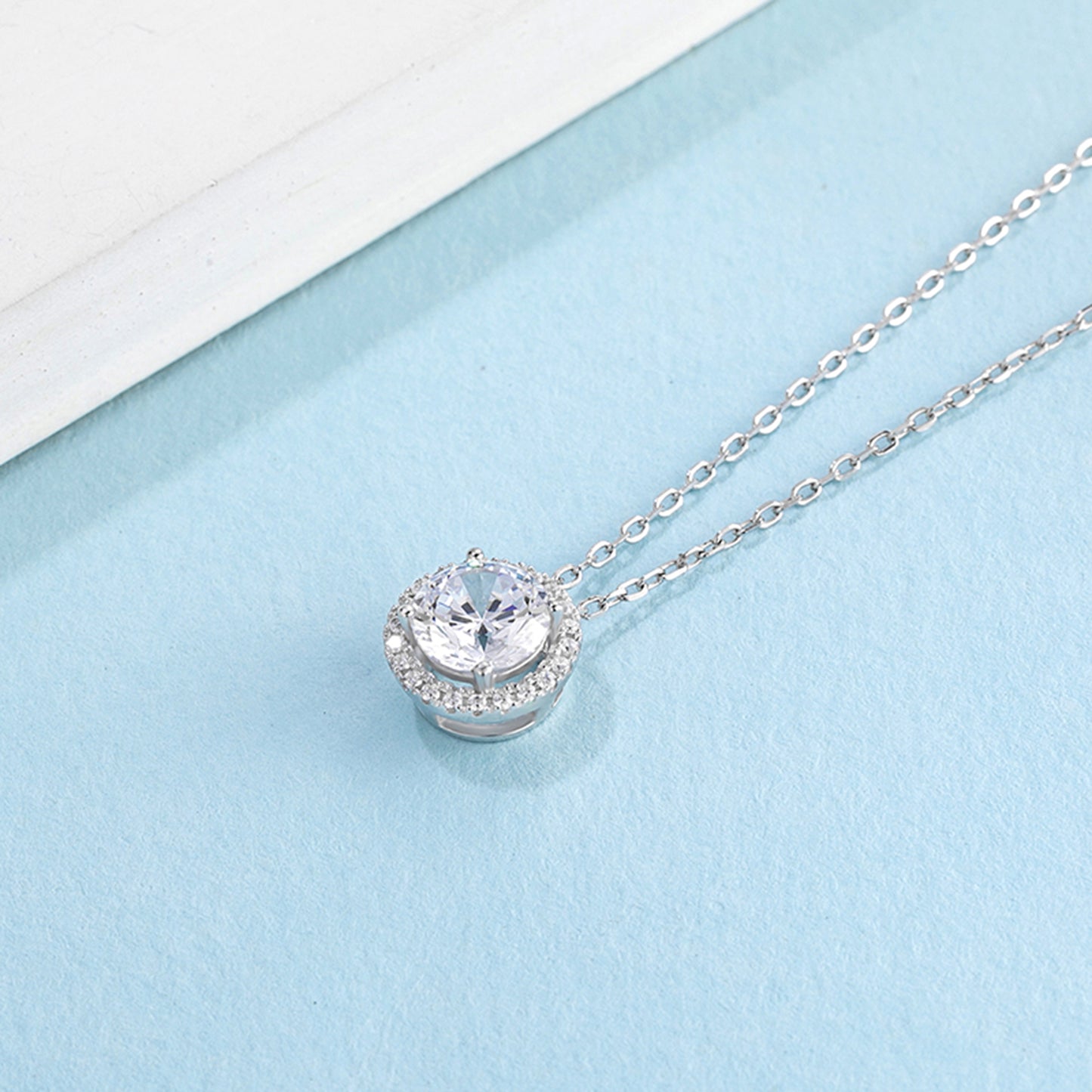 One-carat & 2-carat Moissanite Solitaire Necklace in S925, the definition of luxury(GZMSYP-O16A)