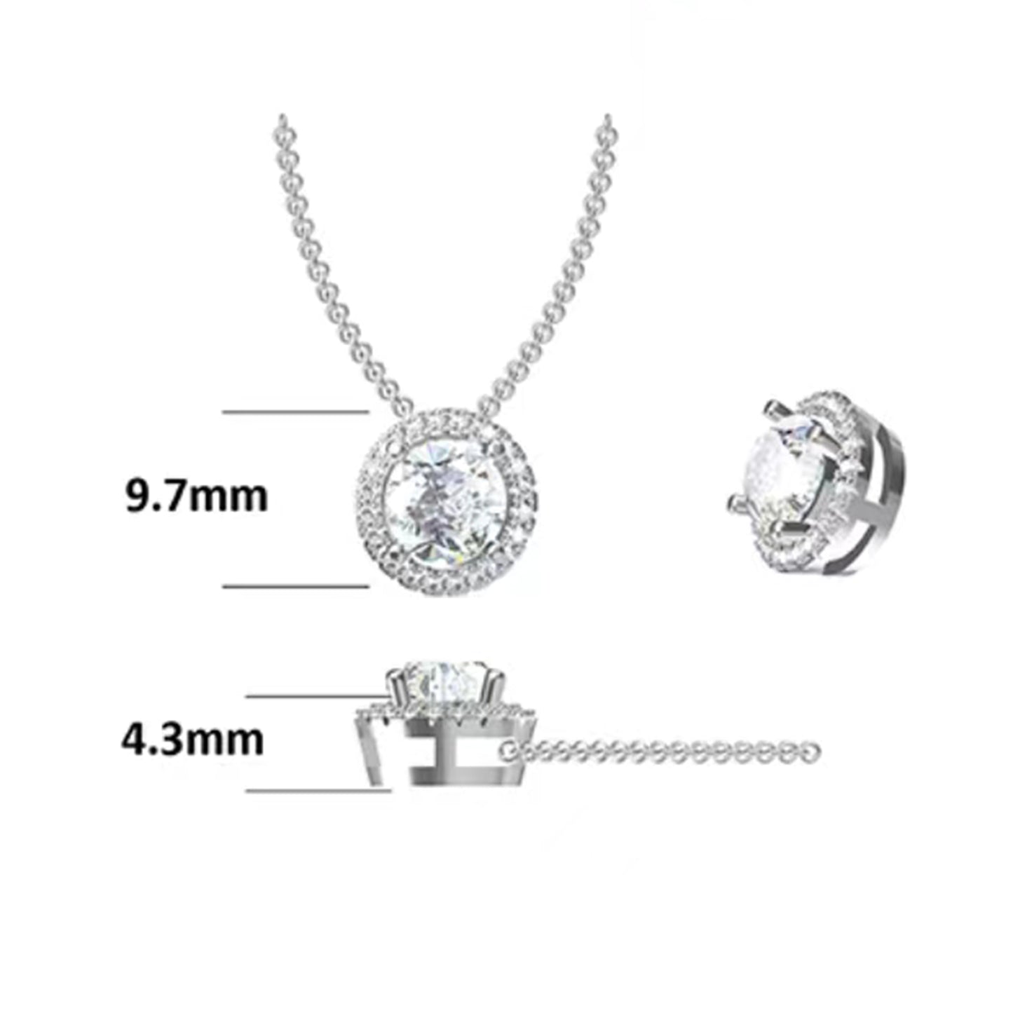 One-carat & 2-carat Moissanite Solitaire Necklace in S925, the definition of luxury(GZMSYP-O16A)