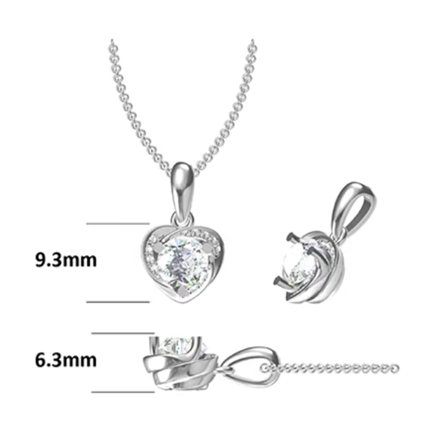 Classic Simplicity: 1ct/2ct Moissanite Beauty on S925 Silver Chain(GZMSYP-P043A)