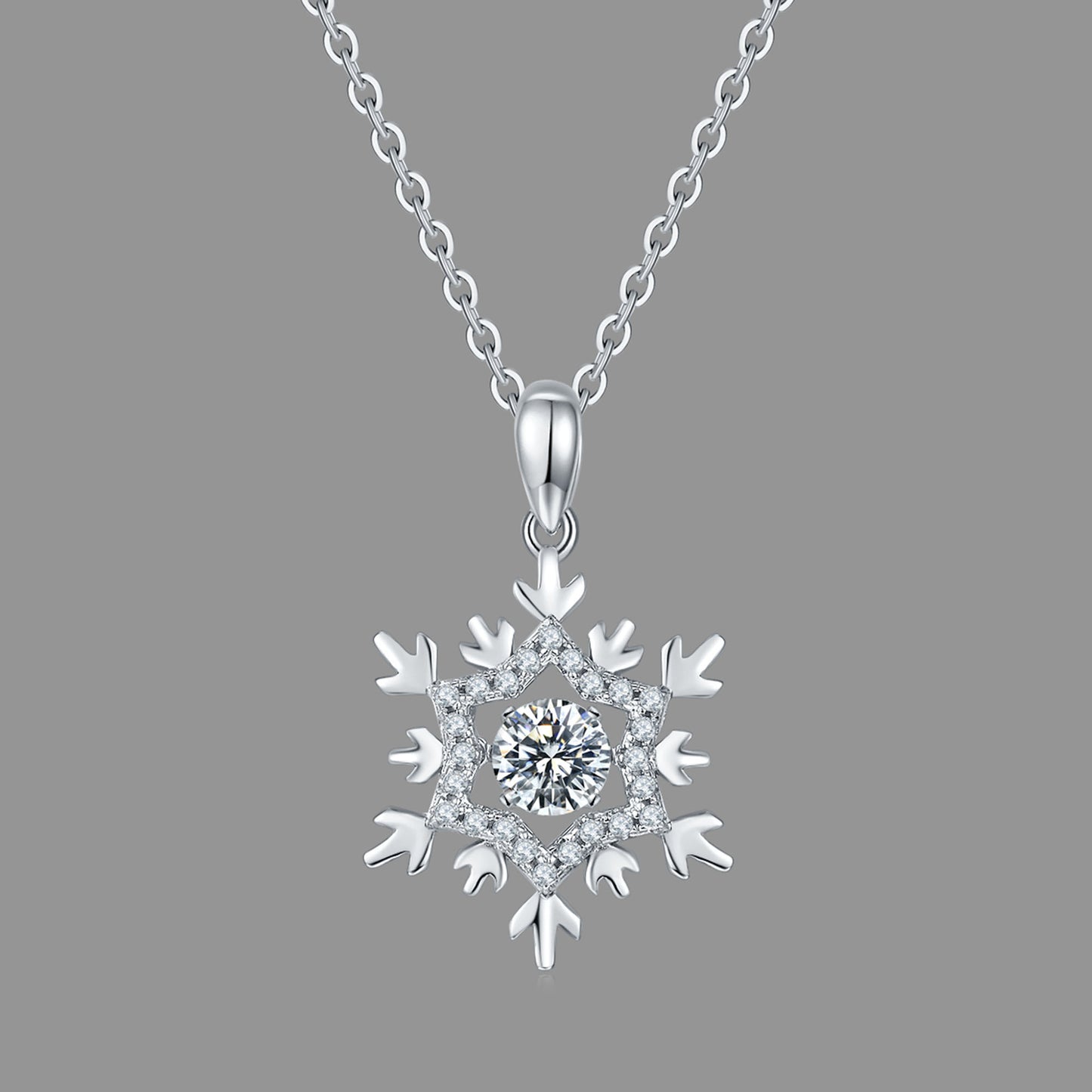 Necklace with Spinning Moissanite in "Dance of Diamonds(GZMSYP-OLDJ)