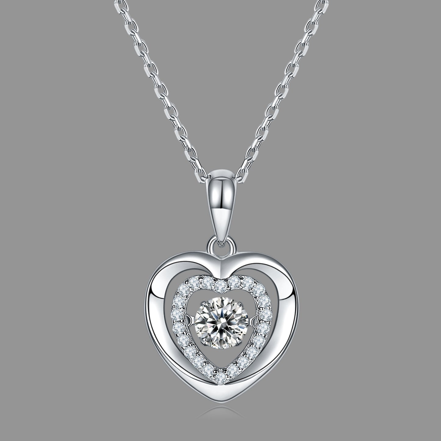 Movable Moissanite Pendant: Twist for Brilliance(GZMSYP-OLDN)