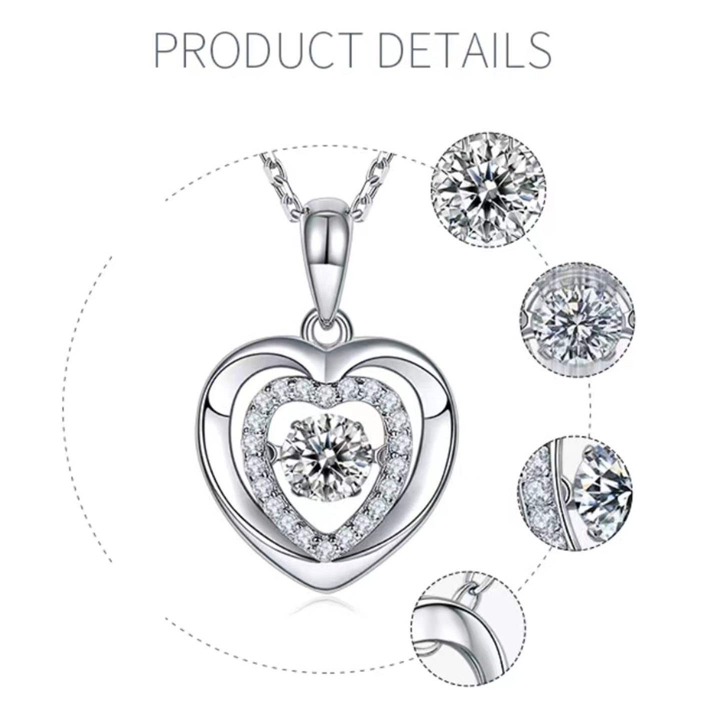 Movable Moissanite Pendant: Twist for Brilliance(GZMSYP-OLDN)