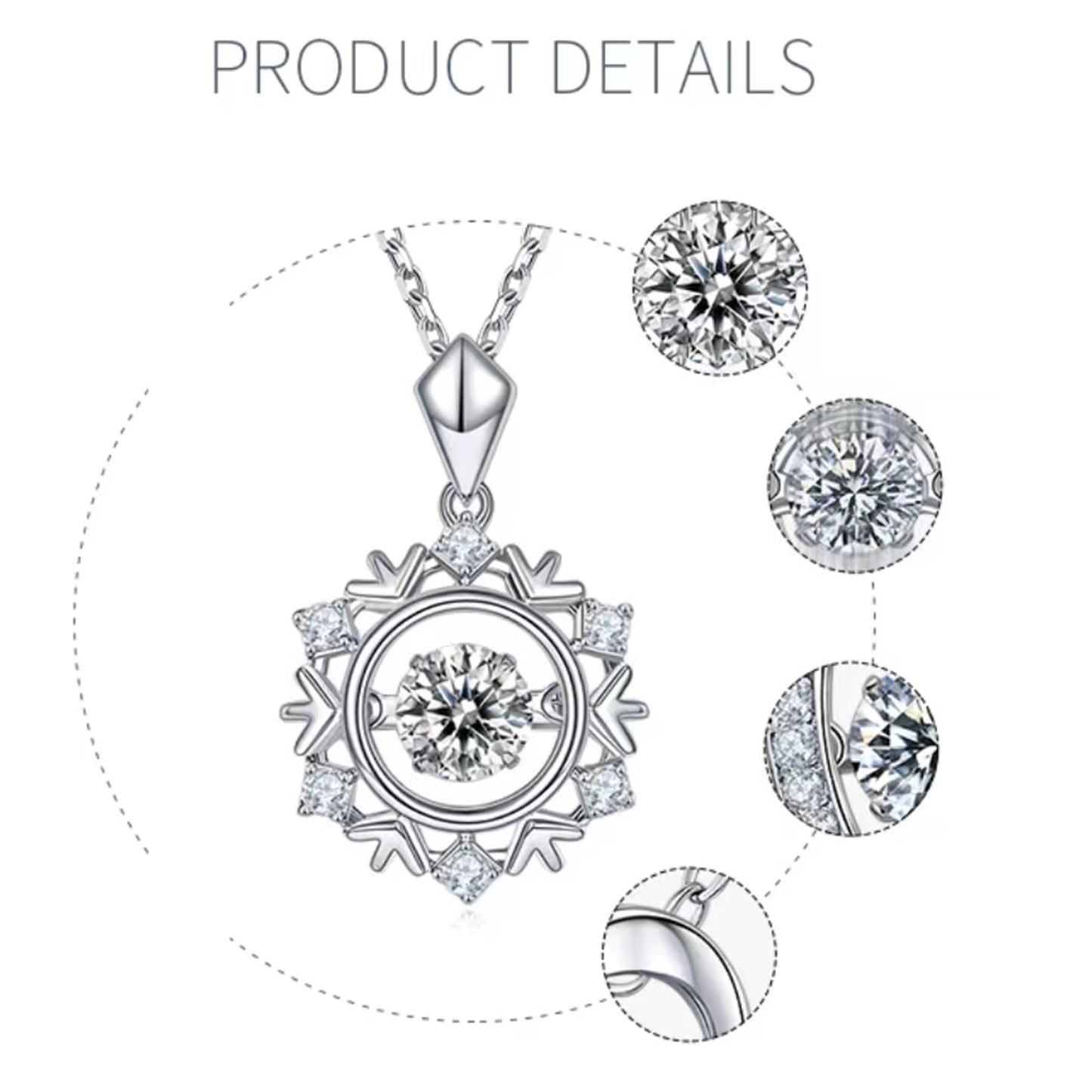 Moissanite Pendant with an Infinite Sparkle Spin in Silver(GZMSYP-OLDQ)