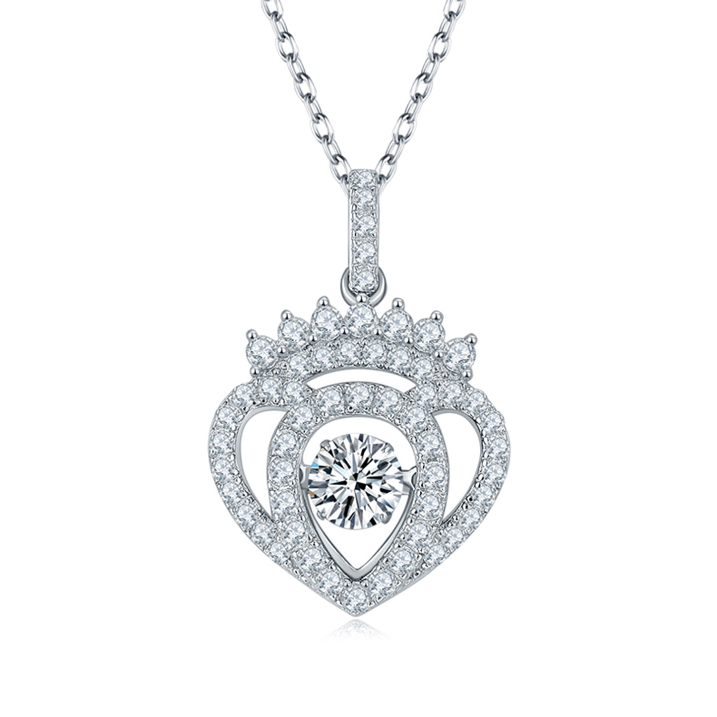 Necklace made of spin moissanite, "Whirlwind of Radiance(GZMSYP-OLDZ)