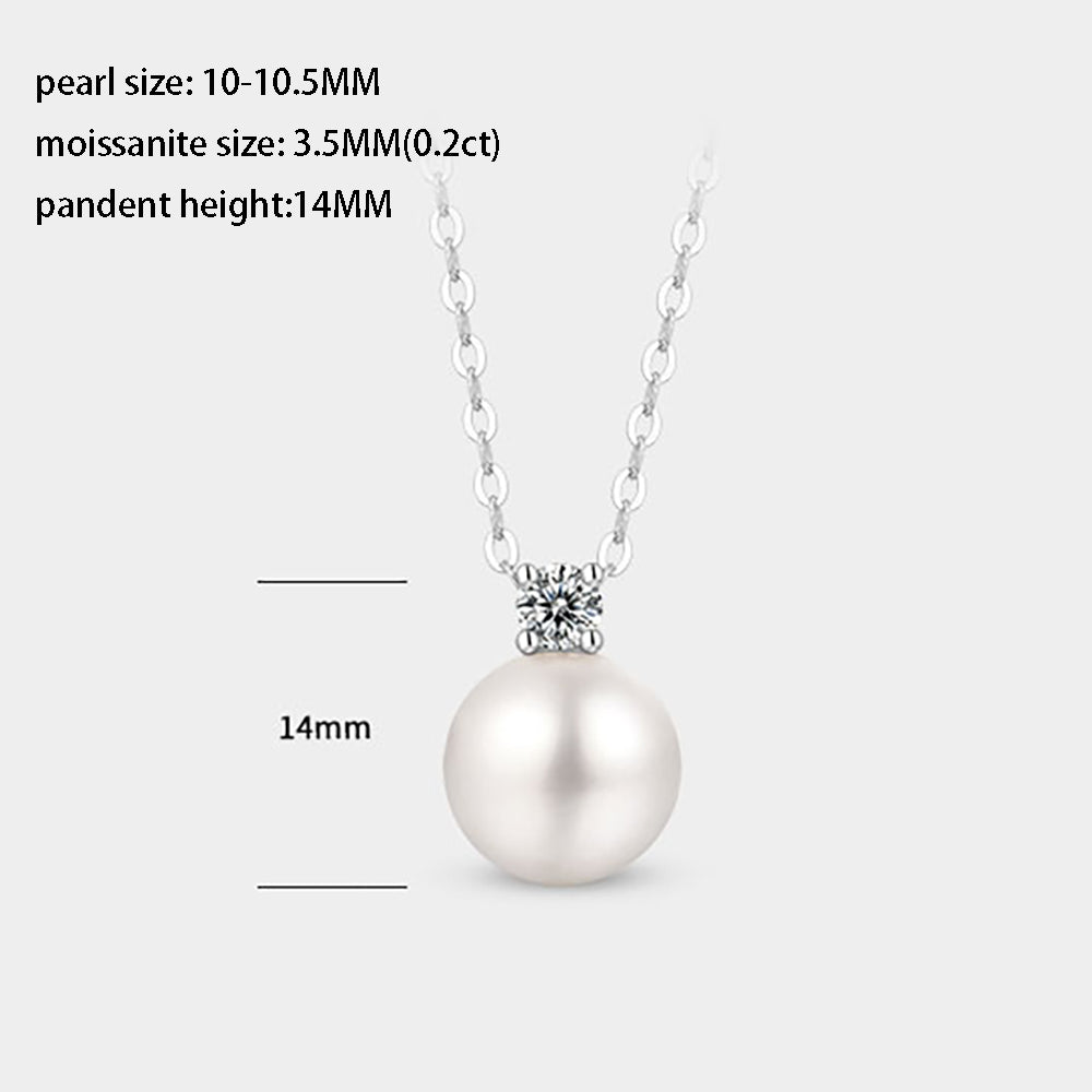 S925 Silver Necklace with Lustrous Pearls for Pearl Elegance(GZJZ-P10728）