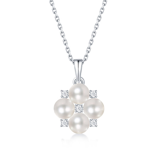 A Necklace of Timeless Elegance Made of S925 Silver and Pearls(GZJZ-P10729)