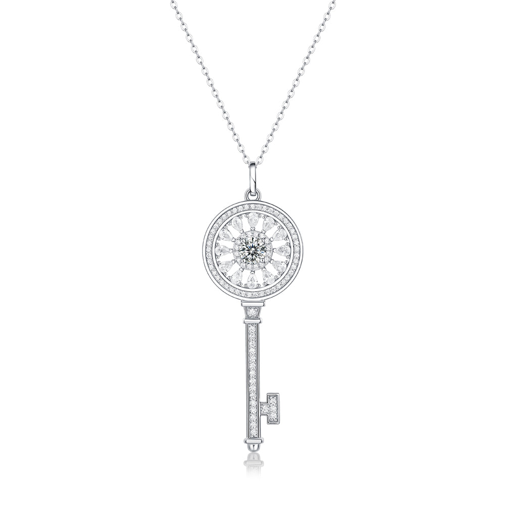 A Glimpse of Luxury: S925 Sterling Silver Moissanite Necklace(GZJZ-P11149--5)