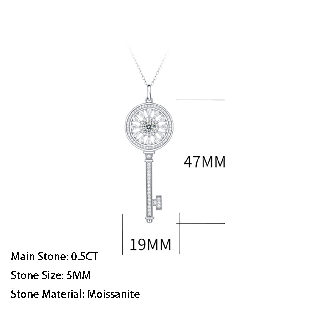 A Glimpse of Luxury: S925 Sterling Silver Moissanite Necklace(GZJZ-P11149--5)