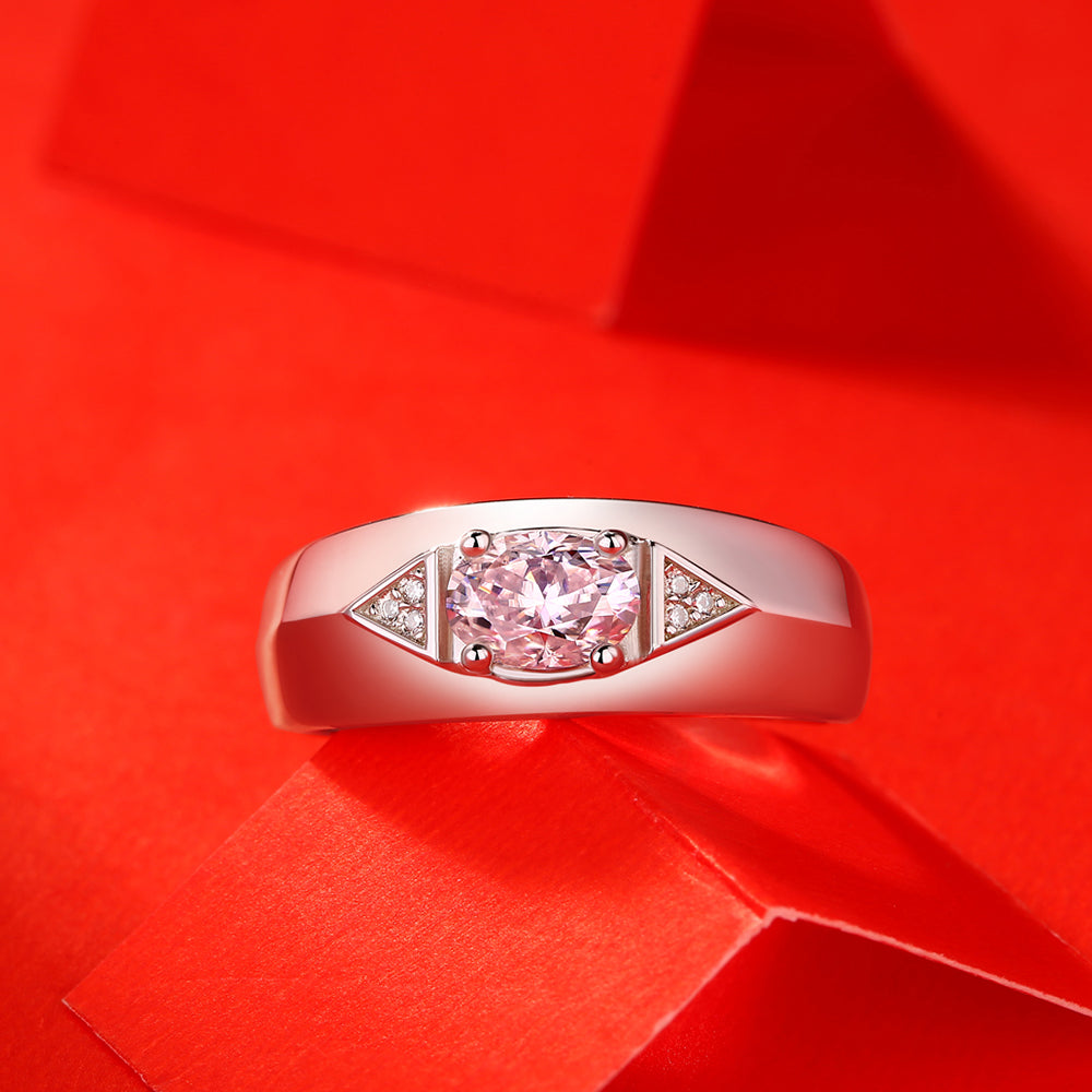 Silver Ring with Dazzling Brilliance and Moissanite Magic(GZJZ-P11769)