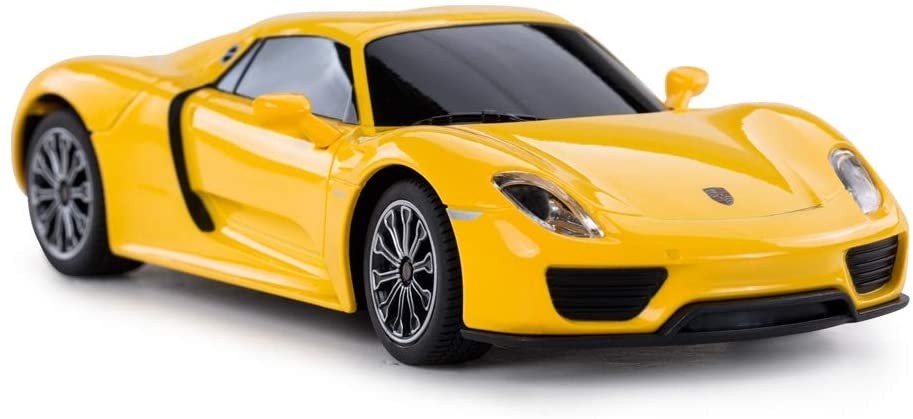 Porsche Remote Control Car, 1:24 Scale Porsche 918 Spyder RC Toy Car For Kids (Yellow)