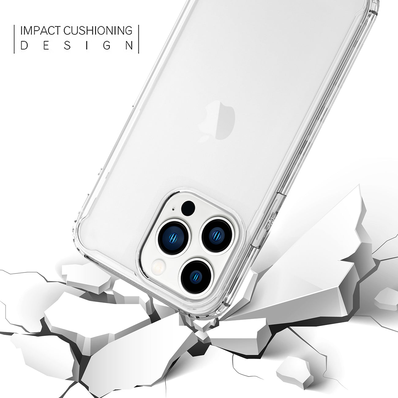 High Quality 2X Clean PC and TPU Bumper Case In Clear For Apple iPhone 13 Pro