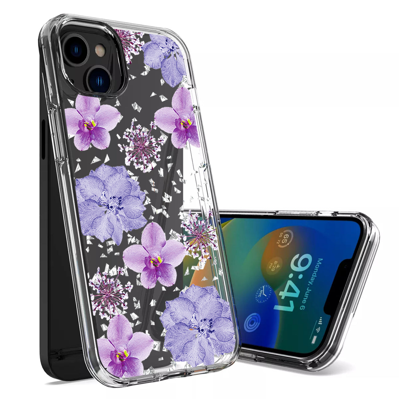 Pressed dried flower Design Phone case For iPhone 14 /13