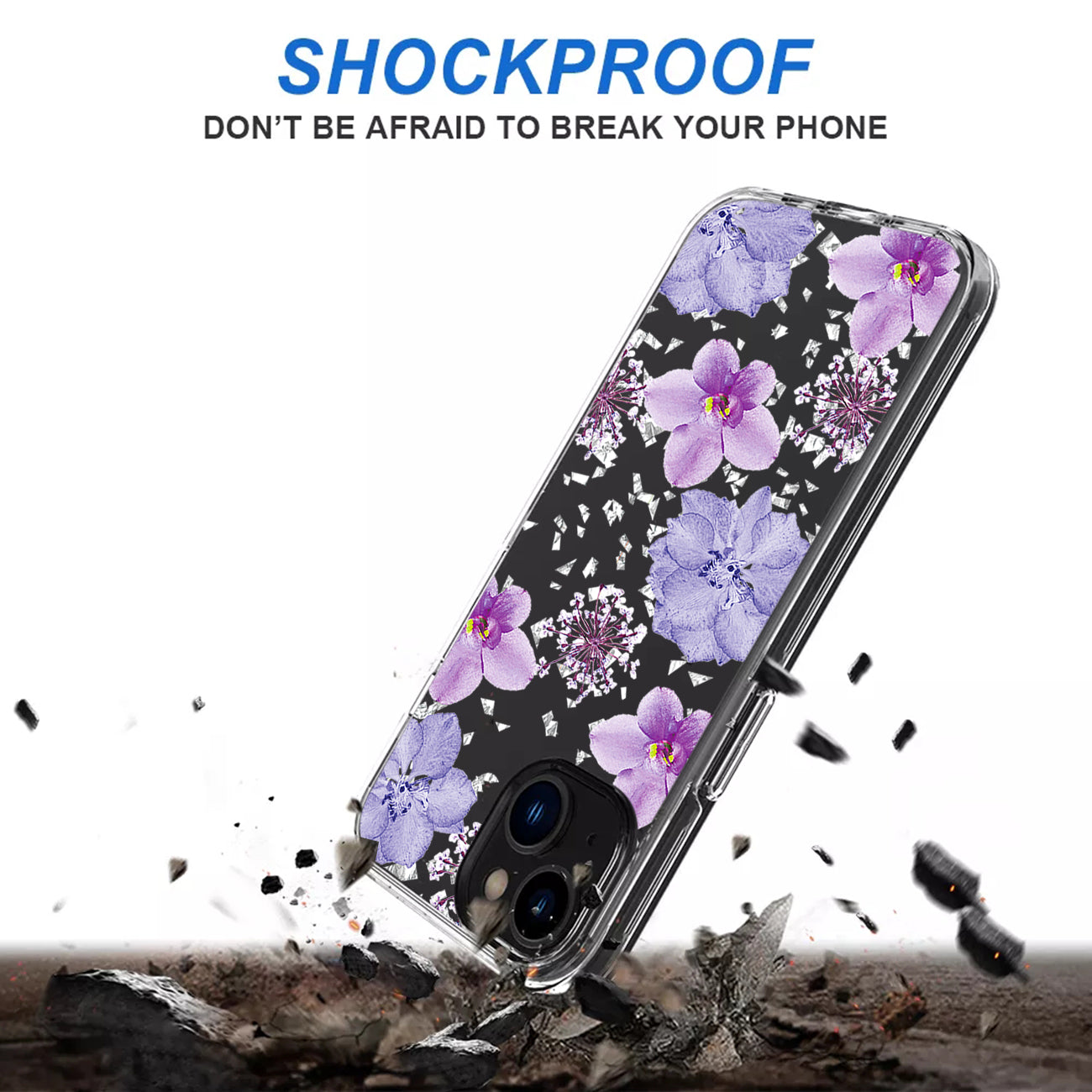 Pressed dried flower Design Phone case For iPhone 14 /13