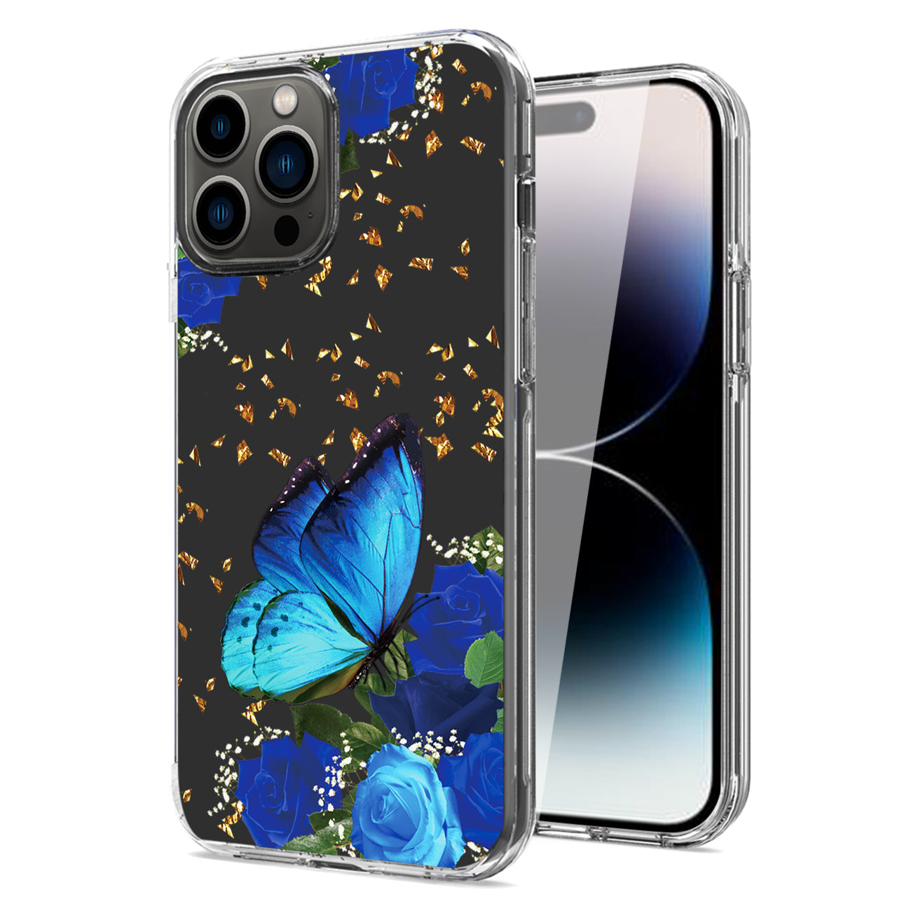 Pressed dried flower Design Phone case For iPhone 14 Pro