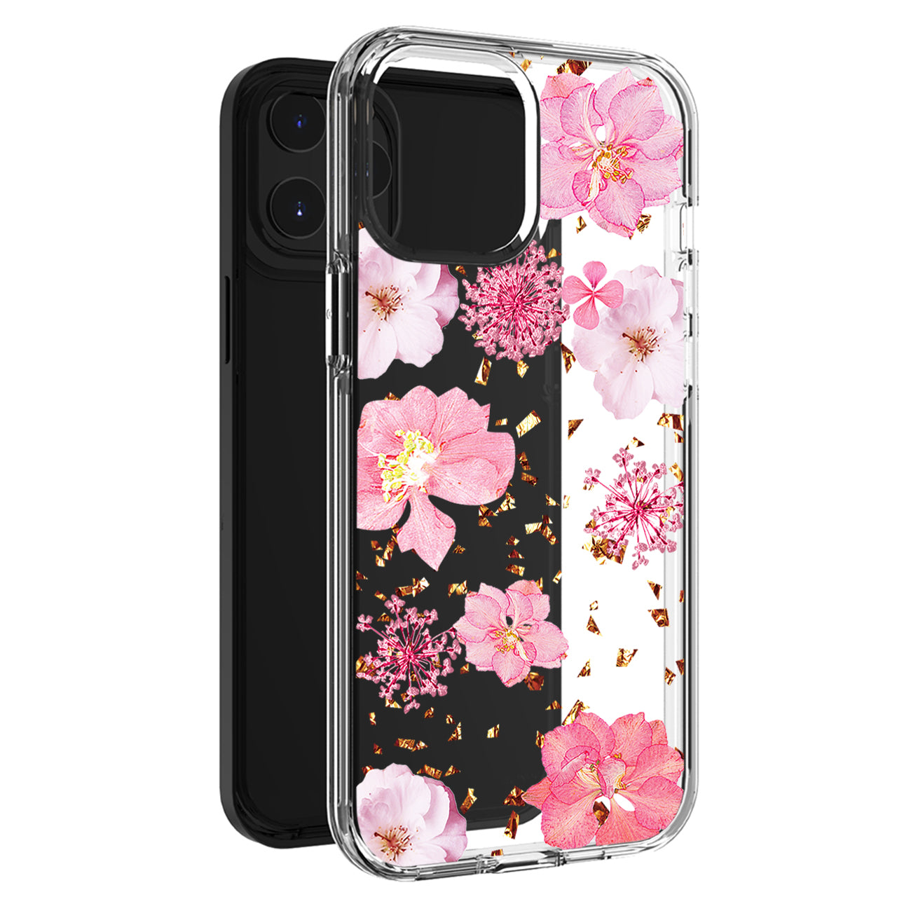 Pressed dried flower Design Phone case For iPhone 14 Pro