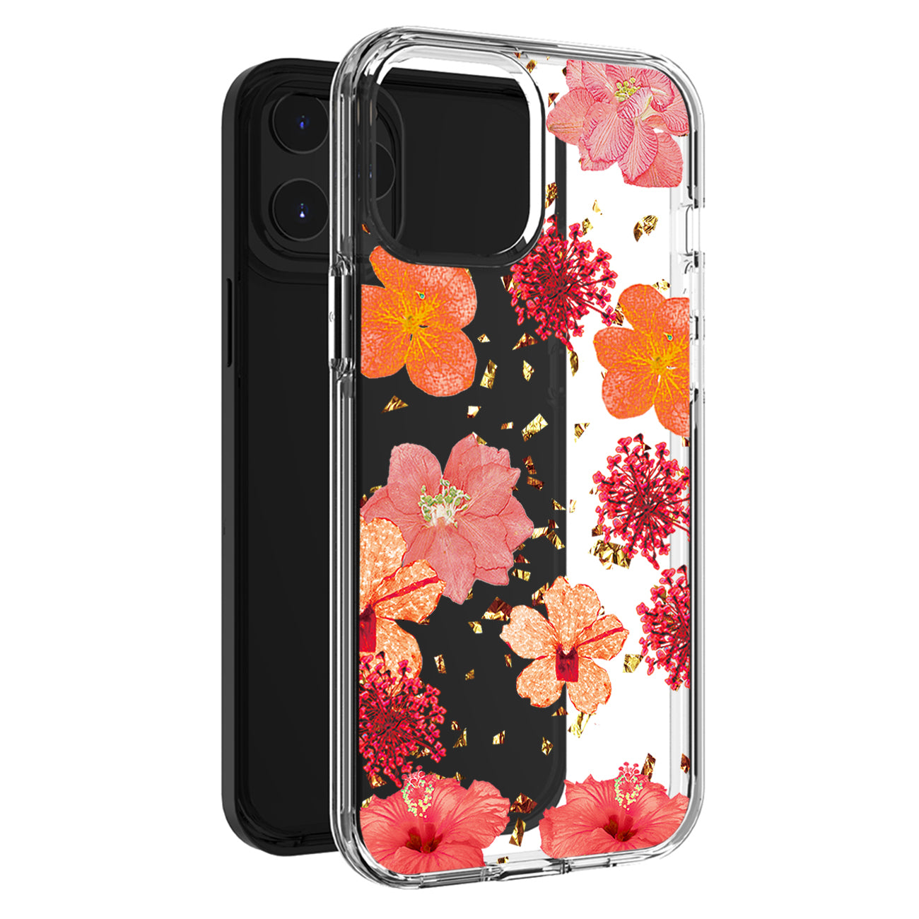 Pressed dried flower Design Phone case For iPhone 14 Pro