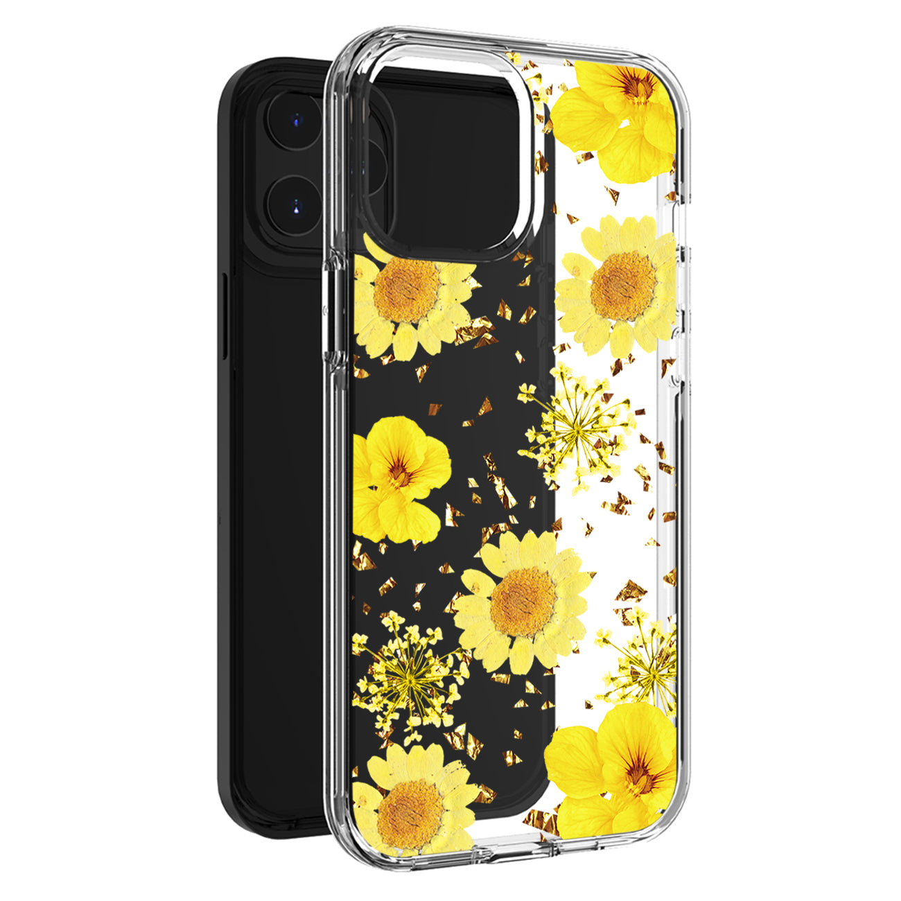 Pressed dried flower Design Phone case For iPhone 14 Pro