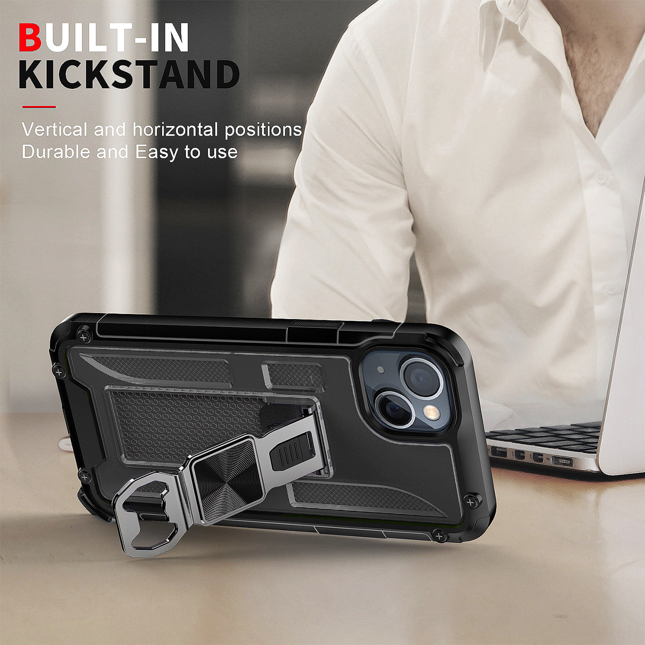 Kickstand Ring Holder/Bottle Opener with Magnetic Car Mount for IPHONE 14