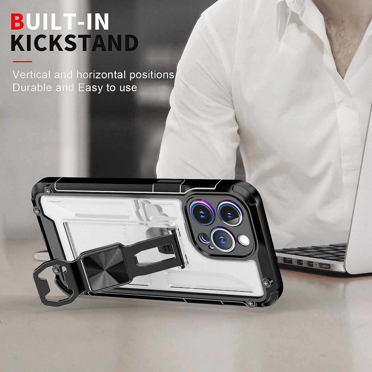 Kickstand Ring Holder/Bottle Opener with Magnetic Car Mount for IPHONE 14 PRO