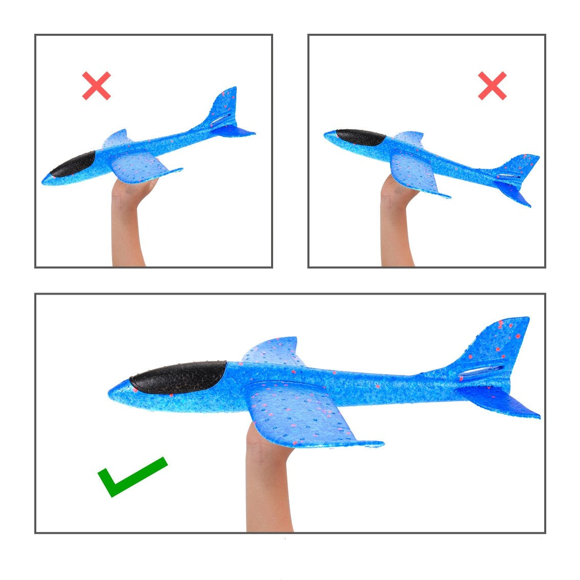 2 Pack Toy Foam Throwing Airplane