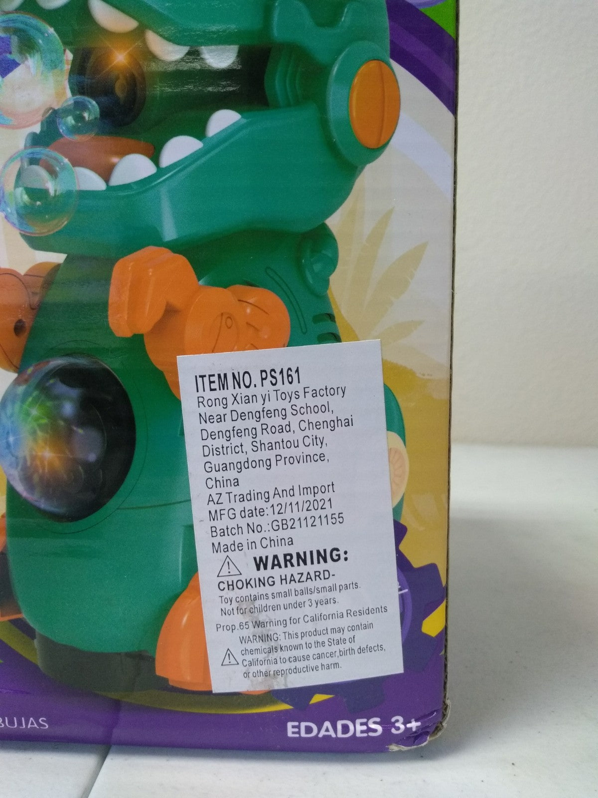 Walking Dinosaur Bubble Machine Toy For Kids