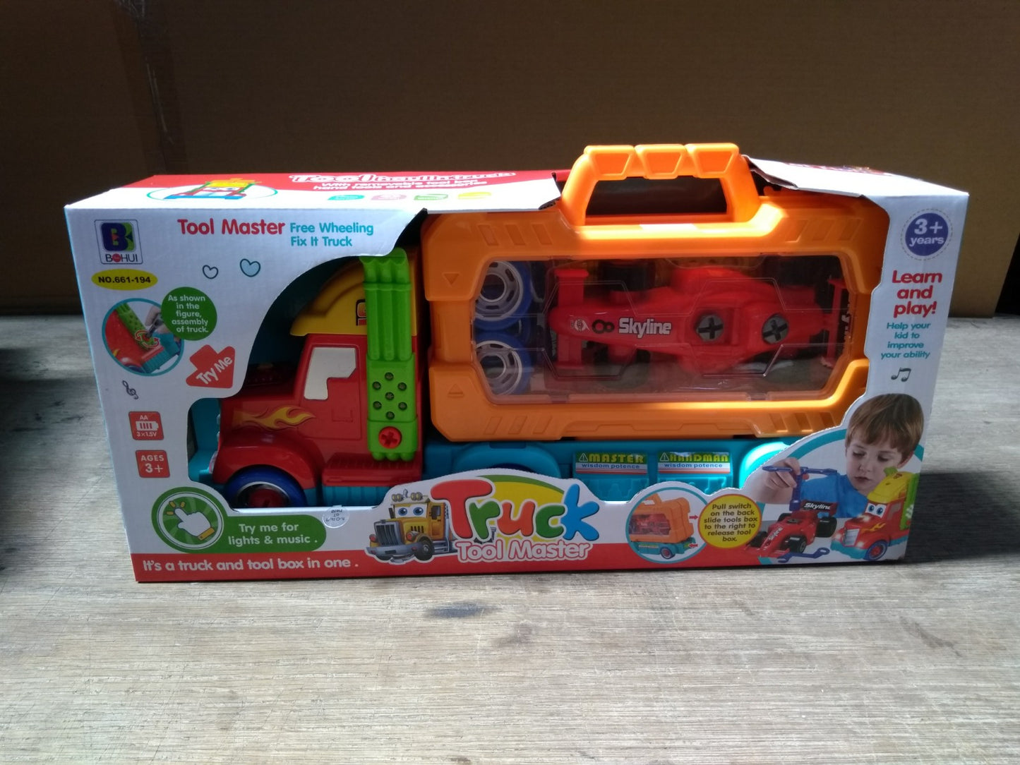 Take-A Part Carrier Tool Box With Racing Car And Lights & Sounds