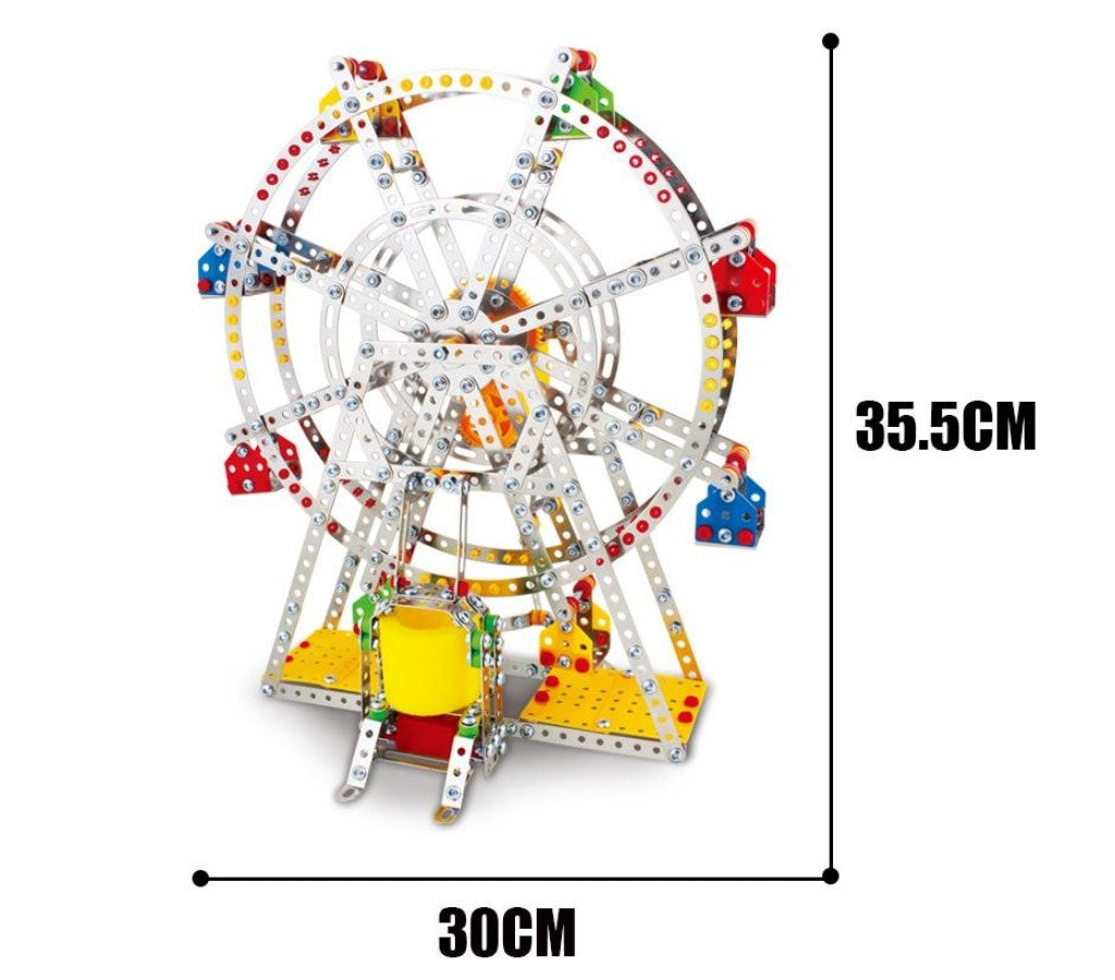 Metal Toy Ferris Wheel Model Building Kit With Lights And Music