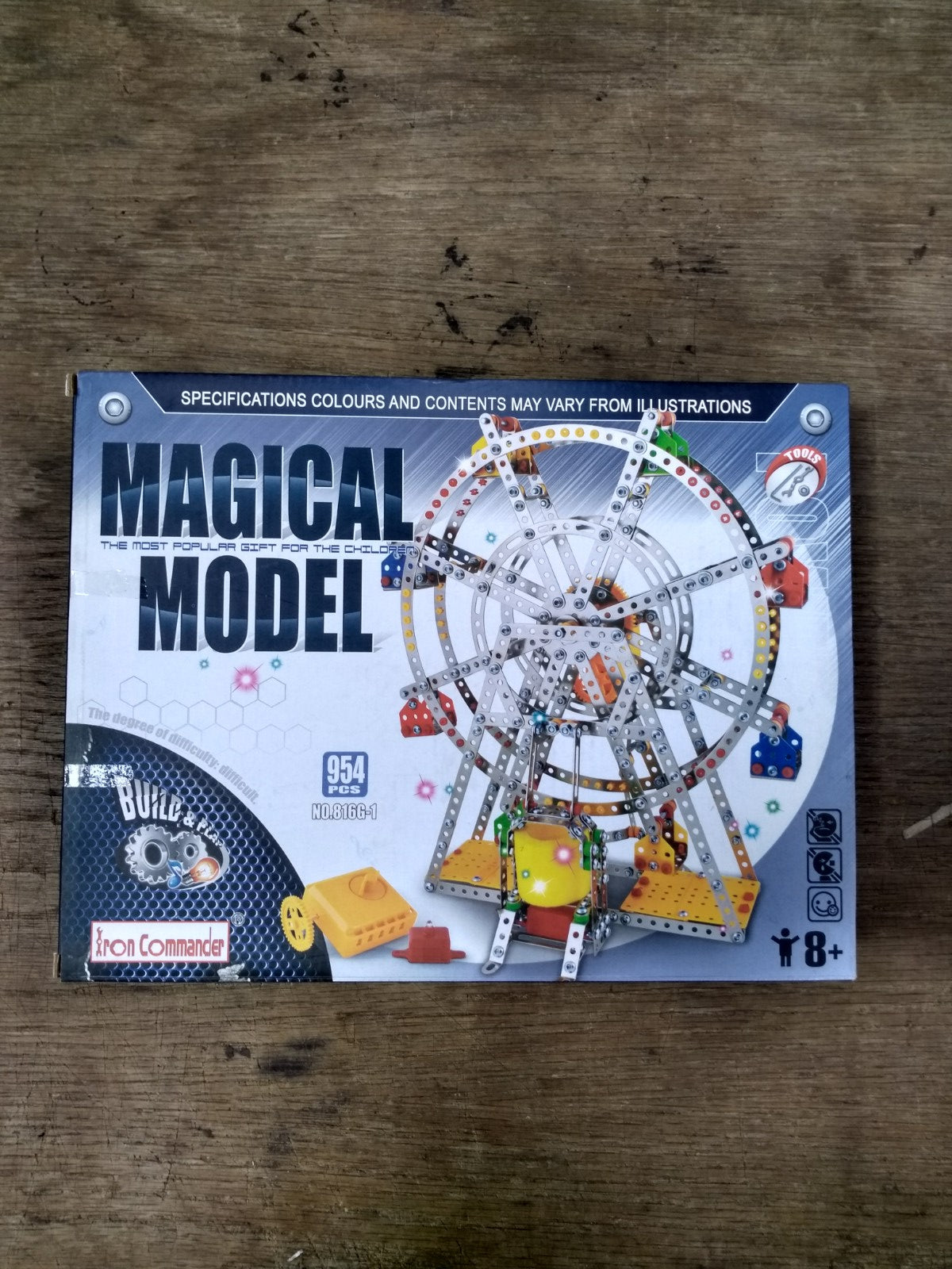 Metal Toy Ferris Wheel Model Building Kit With Lights And Music