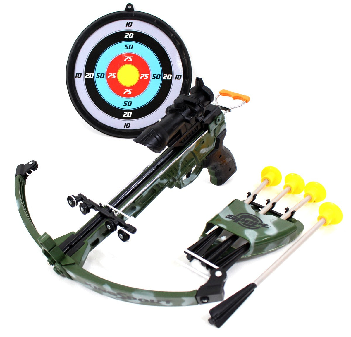 Military Toy Crossbow Set With Scope And Target