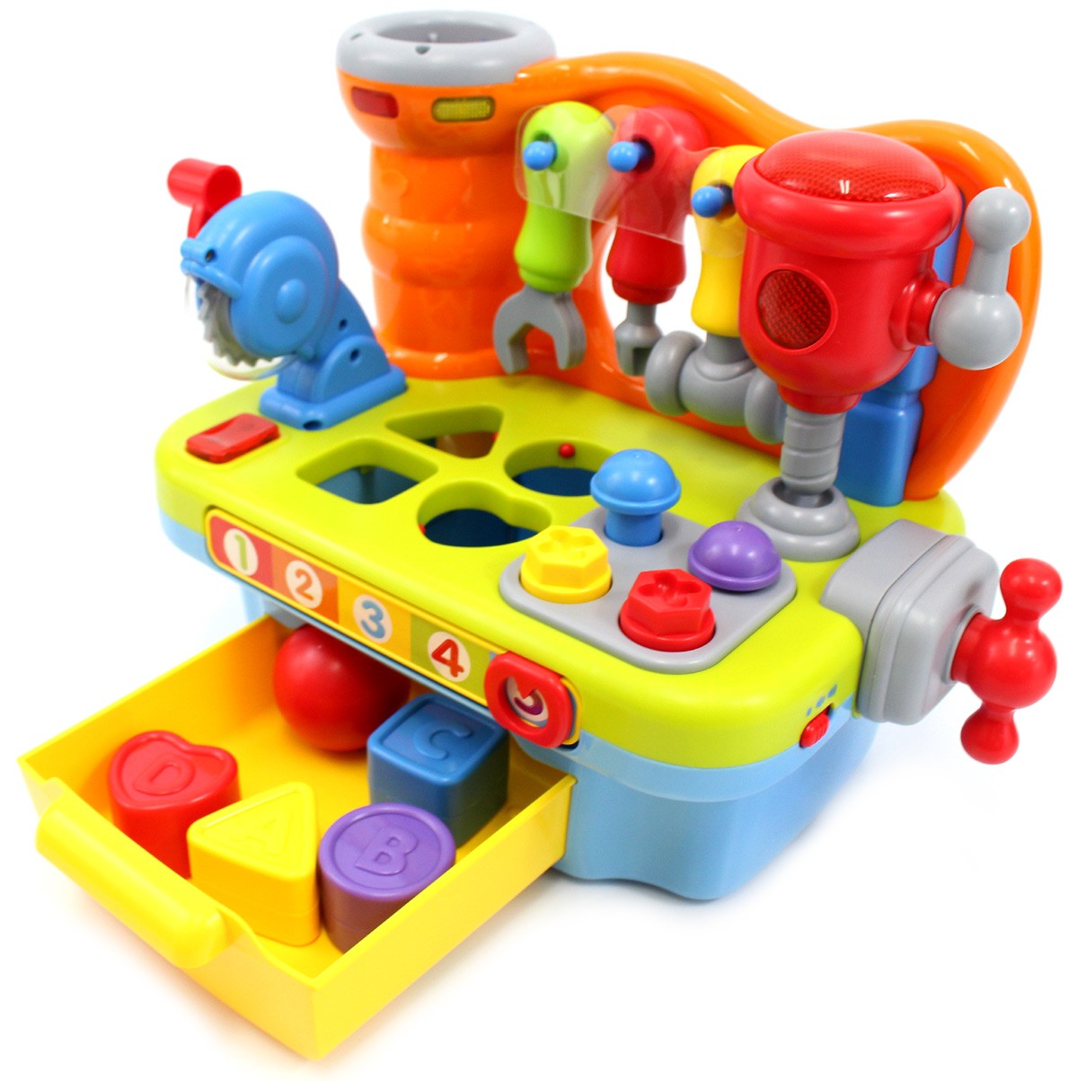 Little Engineer Multifunctional Musical Learning Tool Workbench For Kids