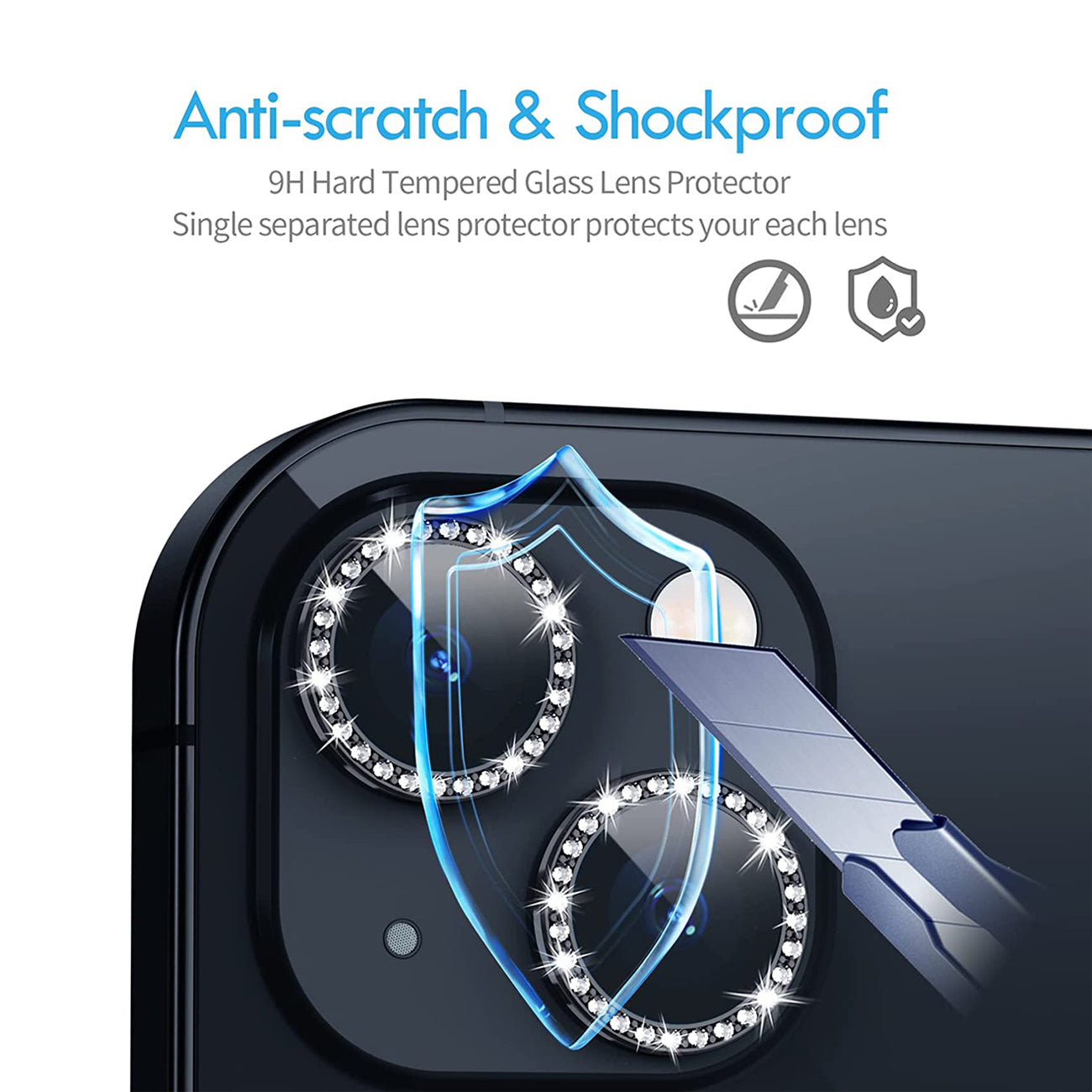 Diamond Camera Lens Protector for iPhone 14 / iPhone 14 Plus