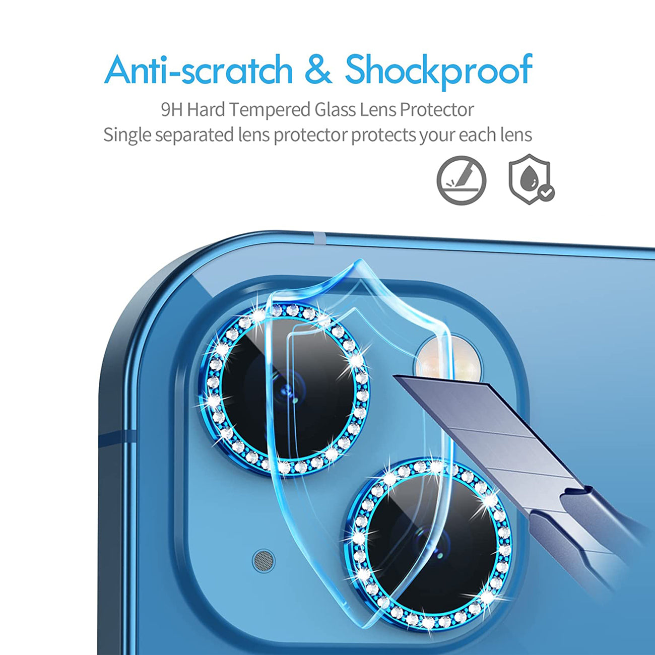 Diamond Camera Lens Protector for iPhone 14 / iPhone 14 Plus