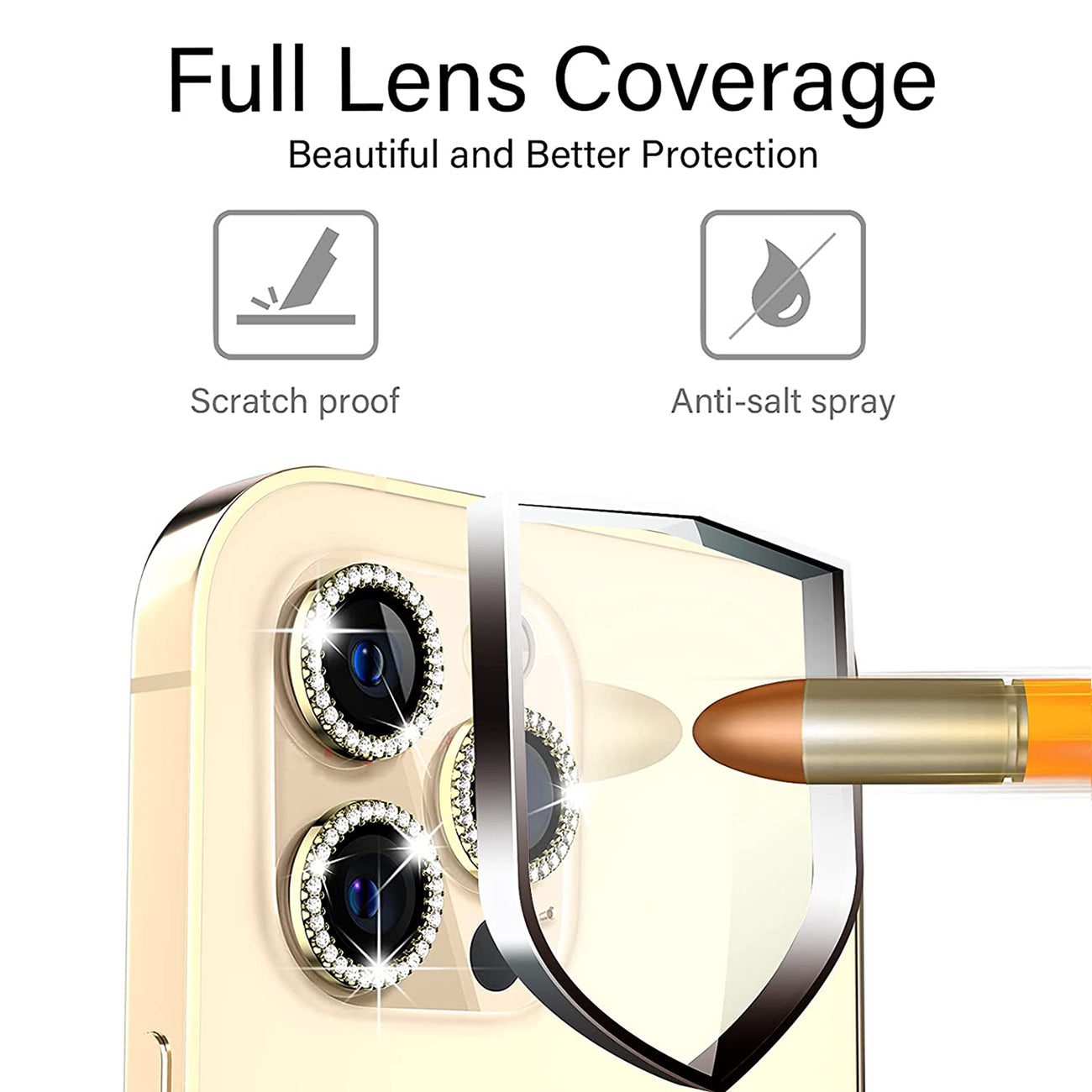 Diamond Camera Lens Protector for iPhone 14 Pro / iPhone 14 Pro Max