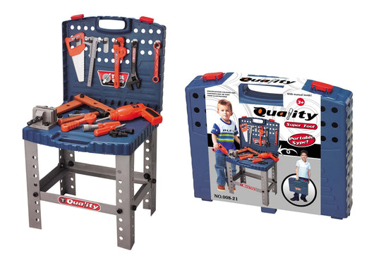 16" Pretend Tool Set Workbench For Kids