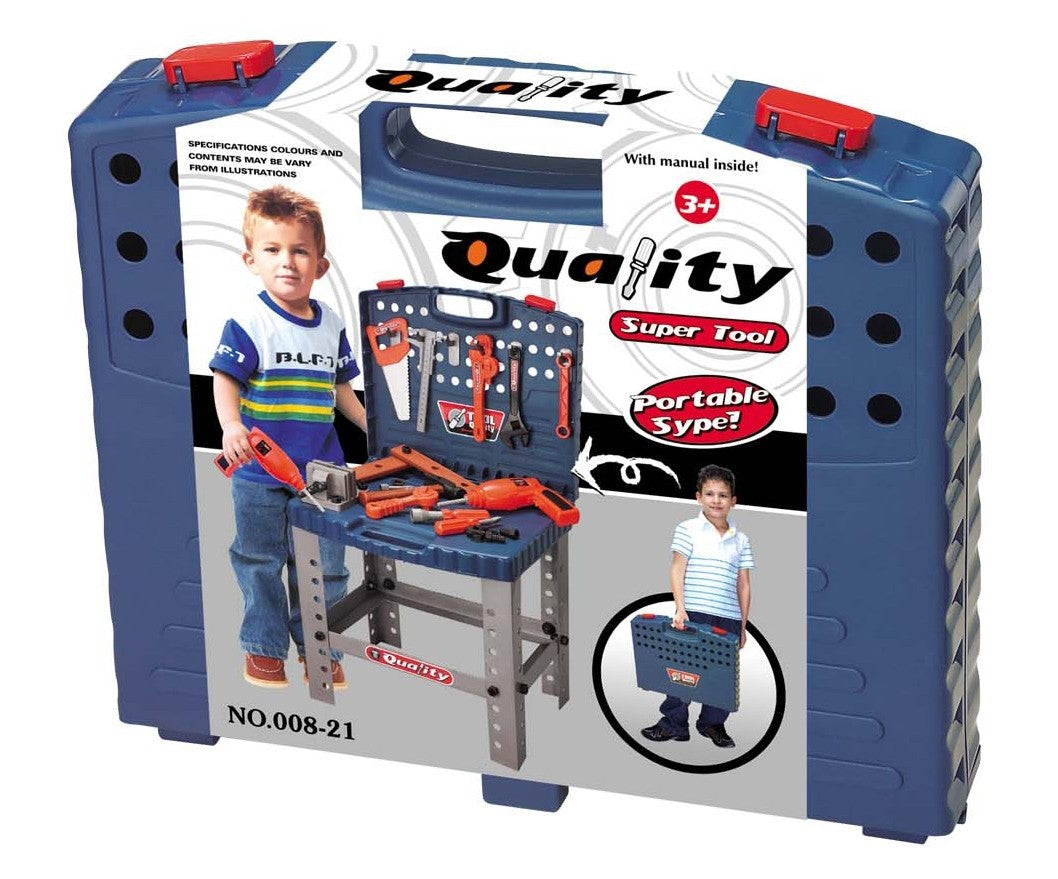 16" Pretend Tool Set Workbench For Kids