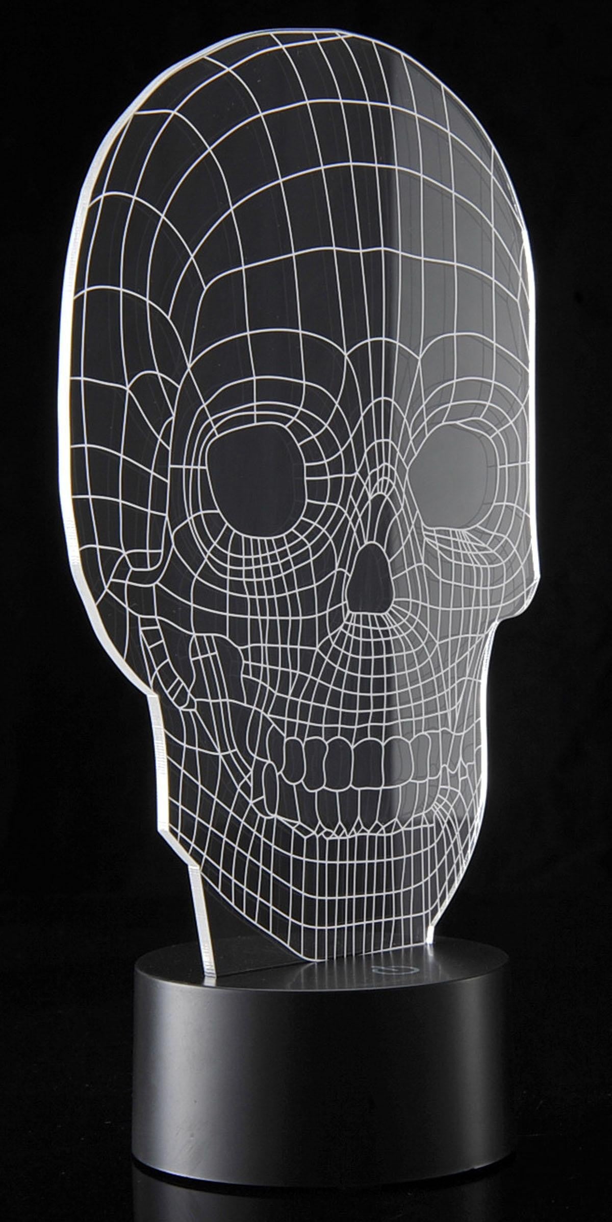 3D Skull Laser Cut Precision LED Lights