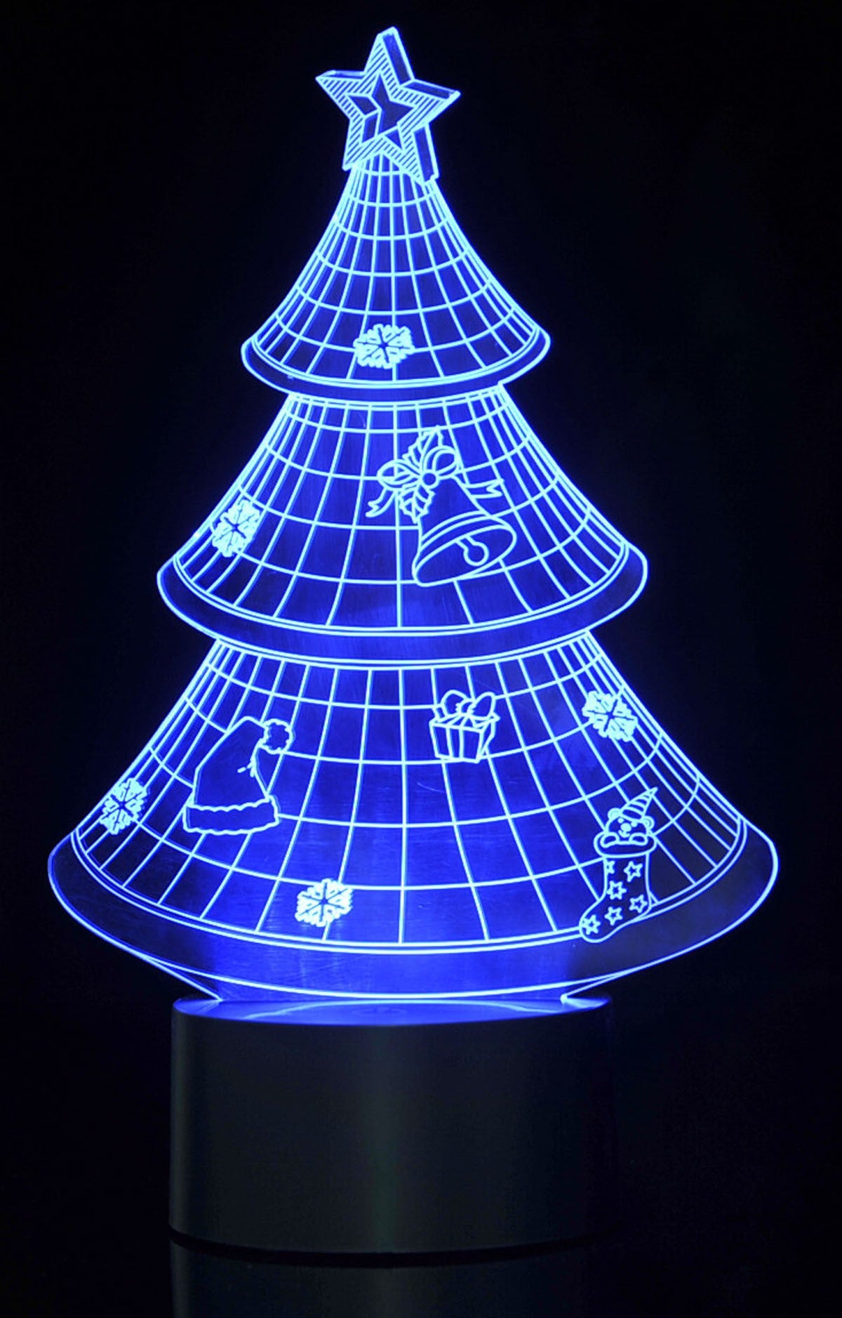 3D Christmas Tree Laser Cut Precision LED Lights