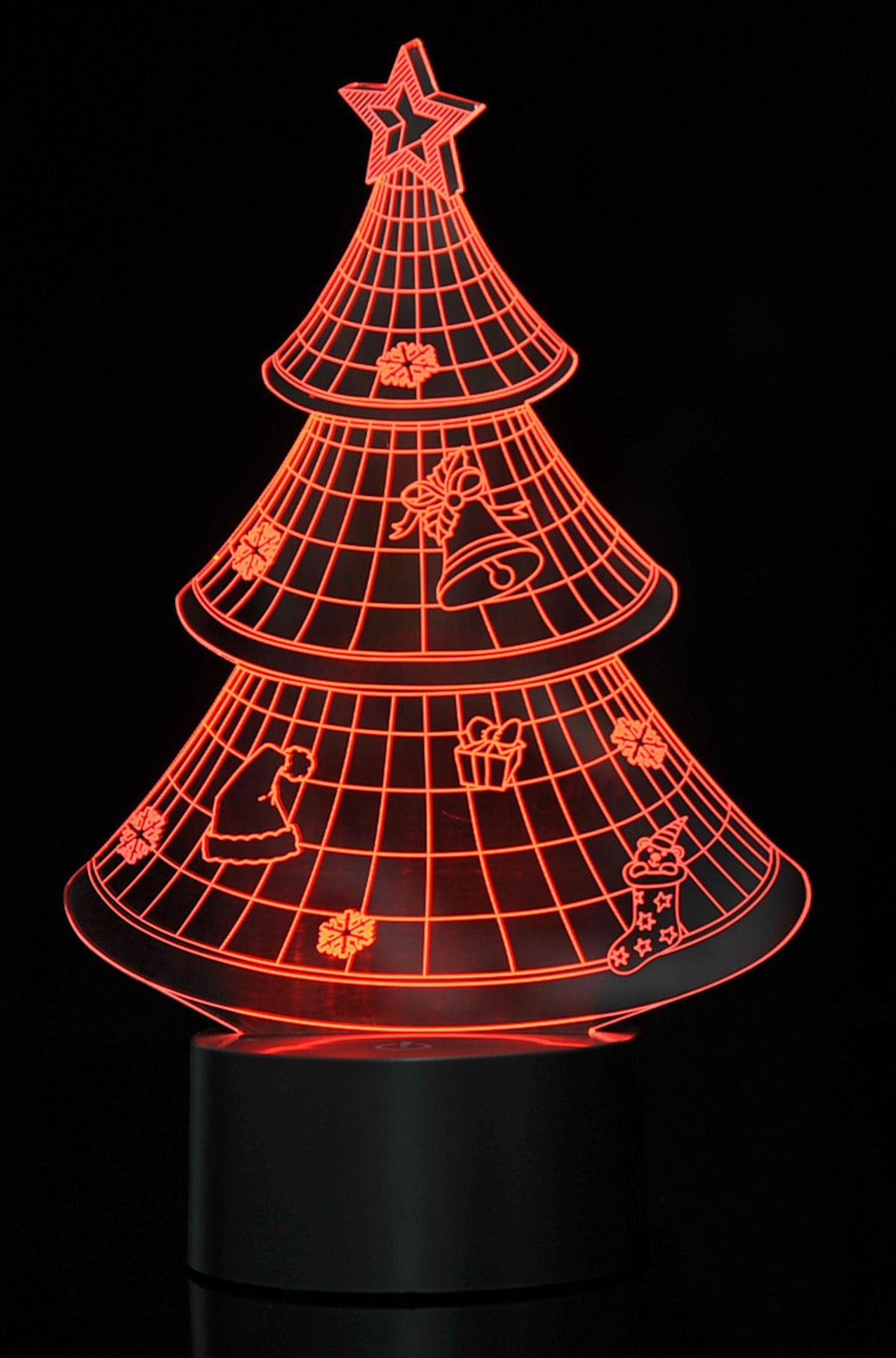 3D Christmas Tree Laser Cut Precision LED Lights