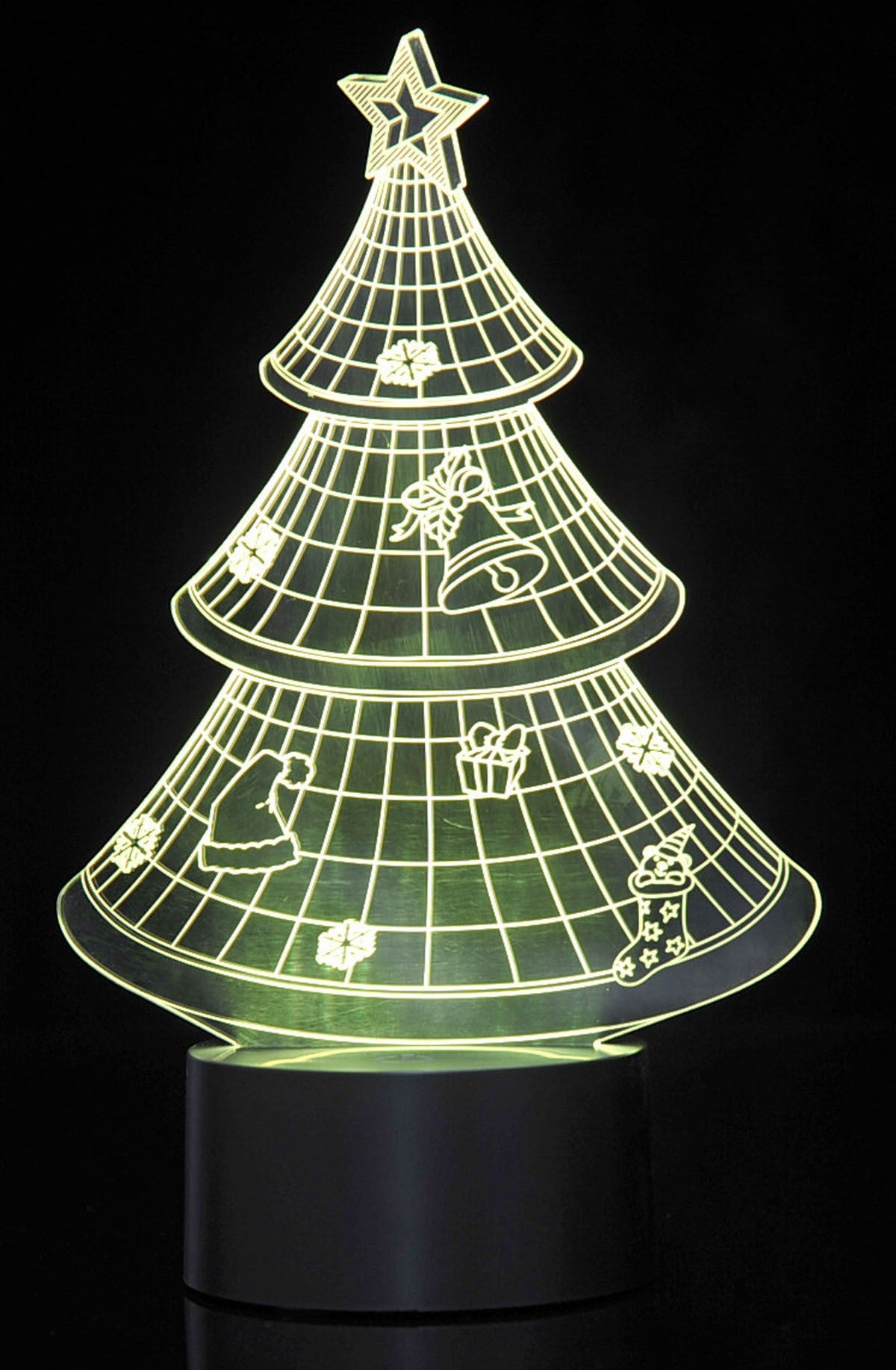 3D Christmas Tree Laser Cut Precision LED Lights