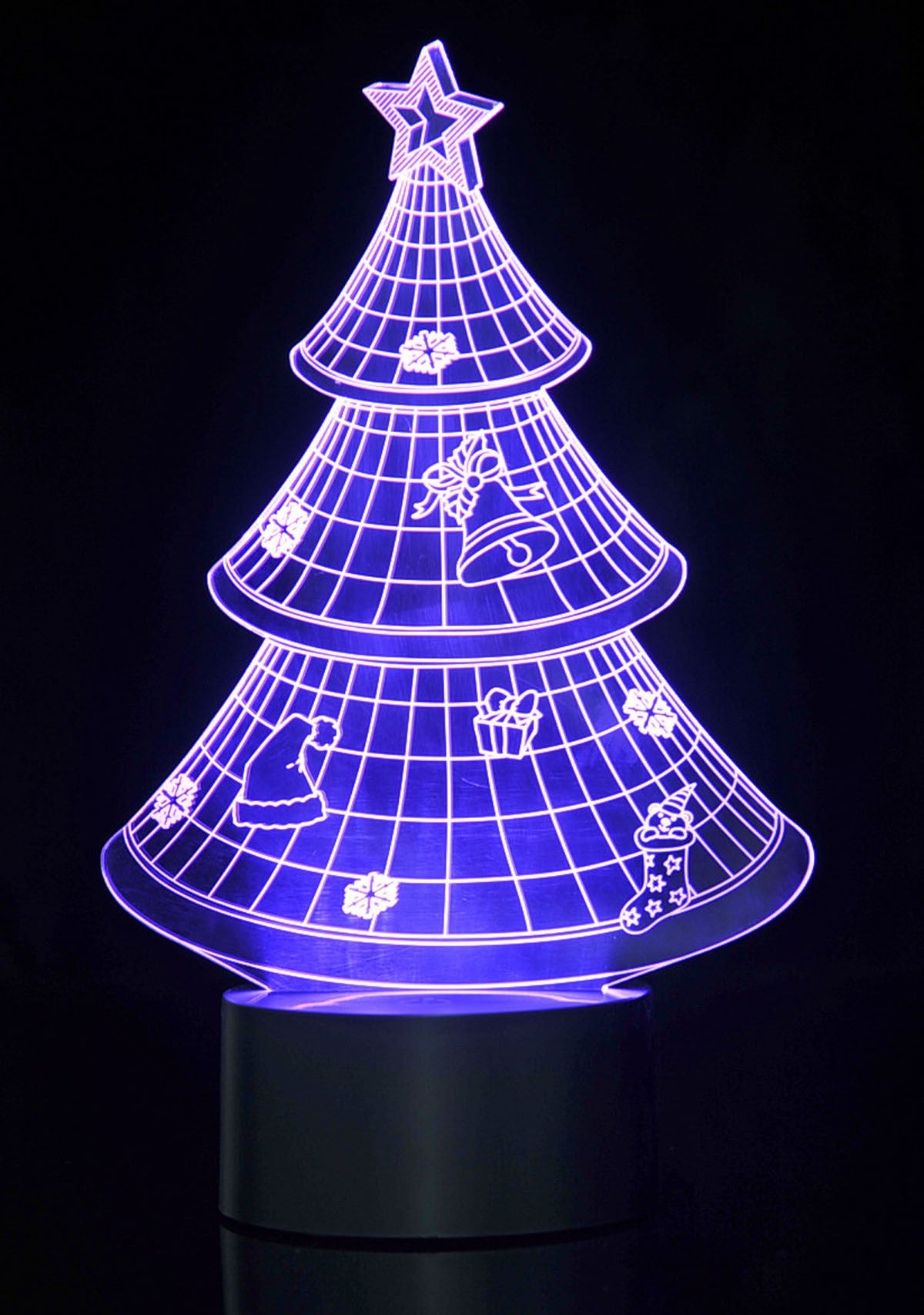 3D Christmas Tree Laser Cut Precision LED Lights