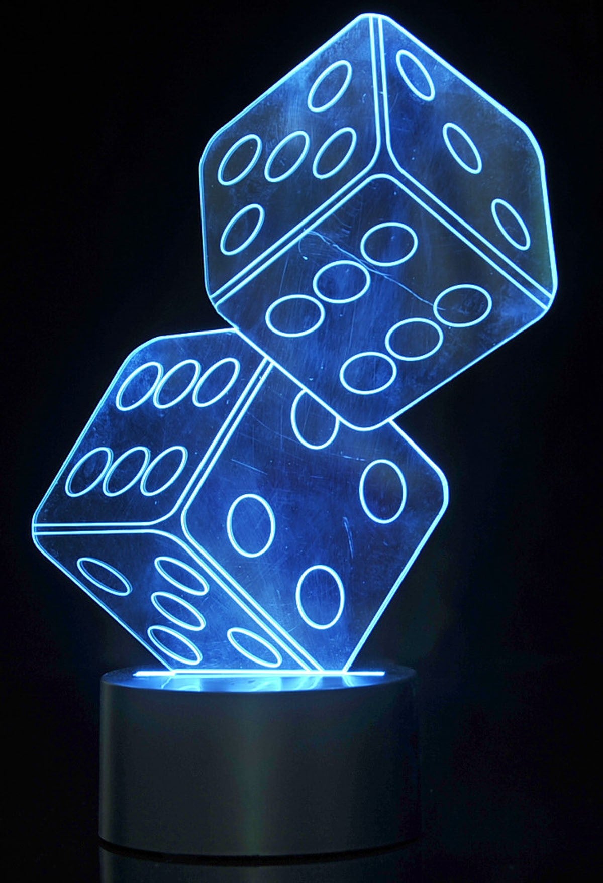 3D Dice Lighting Laser Cut Precision LED Lights